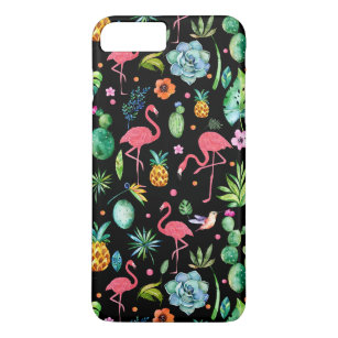 Pink Flamingos & Tropical Flowers & Succulents GR2 Case-Mate iPhone Case