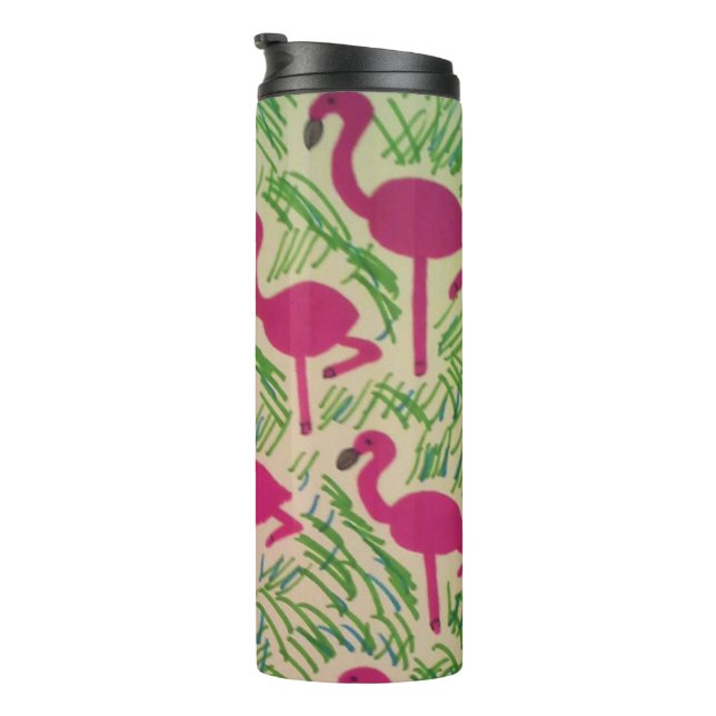 Pink Flamingos Tumbler (Rotated Right)