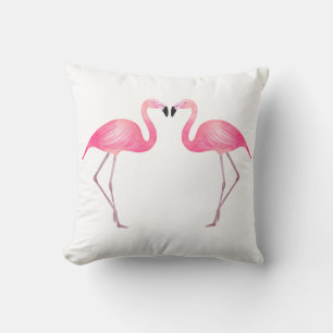 Pink Flamingos Wedding Beach Tropical Summer Cushion