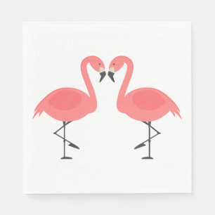 Pink Flamingos Wedding, Bridal Shower Luau Summer Napkin