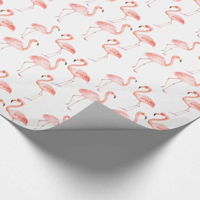 Pink Flamingos Wrapping Paper (Corner)