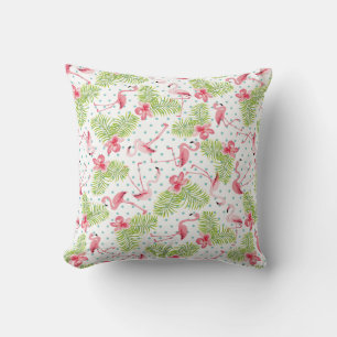 Pink Flaningo Throw Pillow