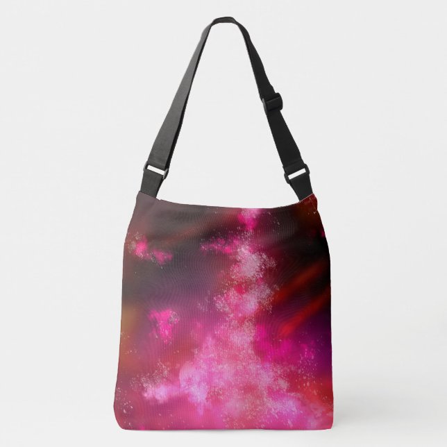 Pink Flare night sky  Crossbody Bag (Front)
