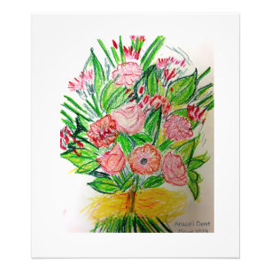 Pink Flat Bouquet Photo Print