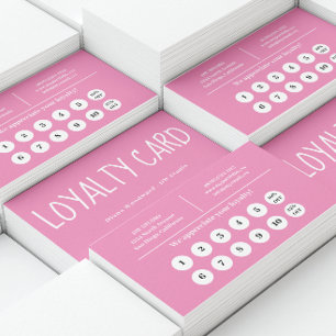 Pink Flat Loyalty Card