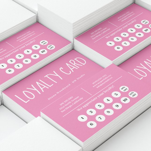Pink Flat Loyalty Card (Creator Uploaded)