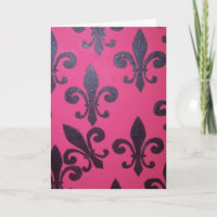 Pink Fleur De Lis Happy Birthday