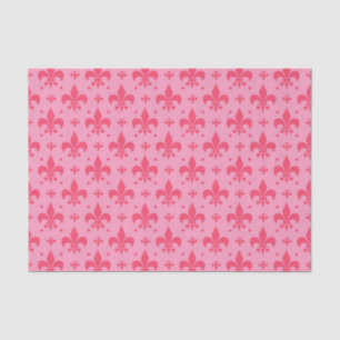 Pink Fleur-de-lis Pattern Design Tissue Paper