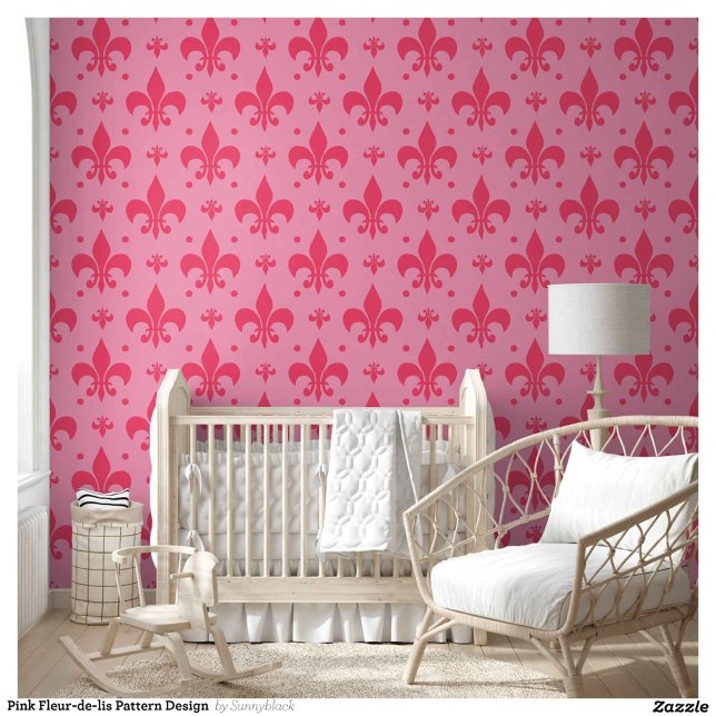 Pink Fleur-de-lis Pattern Design  Wallpaper (Creator Uploaded)