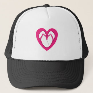 pink flip flop design 2 trucker hat