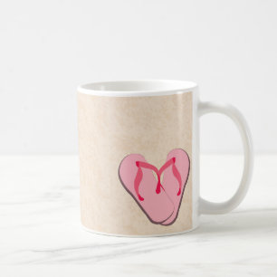 Pink Flip-Flops on the Beach Mug