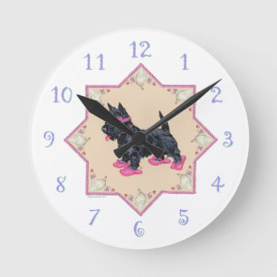Pink Flip Flops Round Clock