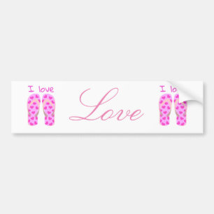 Pink Flip-Flops Thunder_Cove Bumper Sticker