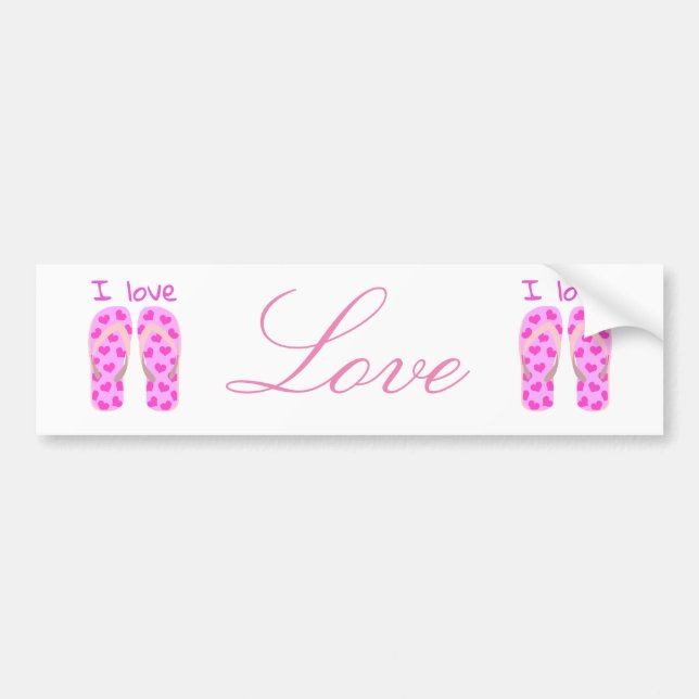 Pink Flip-Flops Thunder_Cove Bumper Sticker (Front)