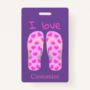 Pink Flip-Flops Thunder_Cove ID Badge