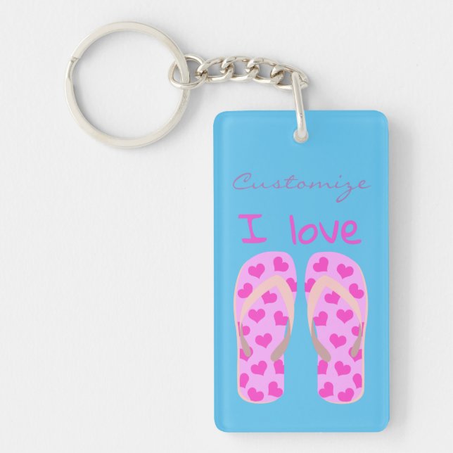 Pink Flip-Flops Thunder_Cove Key Ring (Front)
