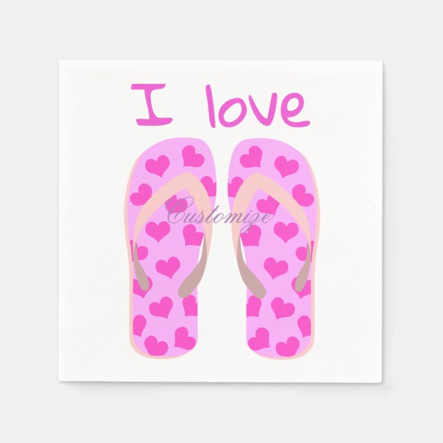 Pink Flip-Flops Thunder_Cove Napkin (Front)