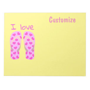 Pink Flip-Flops Thunder_Cove Notepad