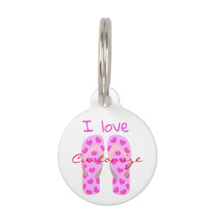 Pink Flip-Flops Thunder_Cove Pet Tag