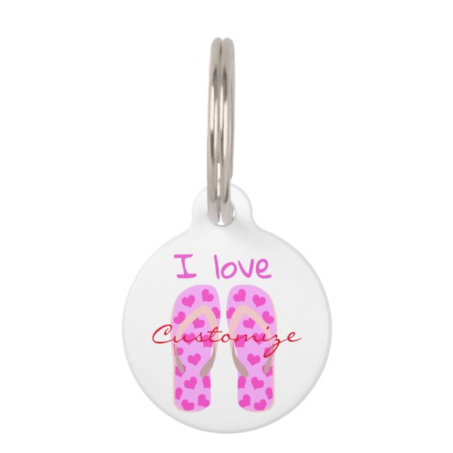 Pink Flip-Flops Thunder_Cove Pet Tag (Front)