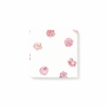 Pink Floral 3x3 Sticky Note