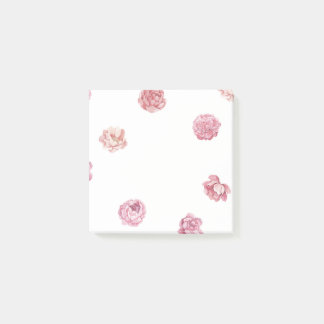 Pink Floral 3x3 Sticky Note