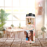 Pink Floral 5 Photos Collage & Custom Text Thermal Tumbler<br><div class="desc">🌸 Introducing our Pink Vintage Floral Tumbler - Five Photos Edition 🌸 Indulge in the nostalgic and dreamy beauty of our vintage-inspired tumbler, featuring a rustic washed-out pink background adorned with elegant pink wildflowers and delicate feathers. 🌸🍃 The design's focal point is the five-picture template, allowing you to personalise this...</div>