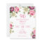 Pink Floral | 90th Budget Birthday Invitation
