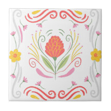 Pink Floral Accent tile