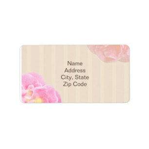 Pink Floral Address Label Nicole