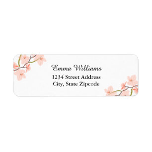 Pink Floral Address Labels