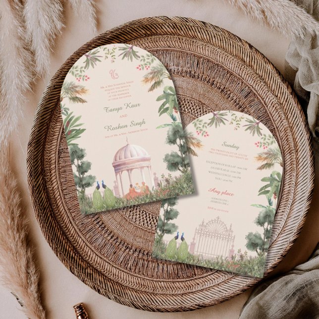 Pink floral aesthetic sikh wedding invitation (Creator Uploaded)