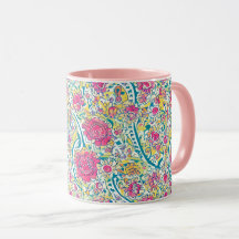 Pink Floral Arabic Pattern