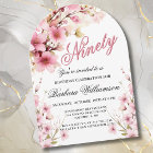 Pink Floral Arch Elegance 90th Birthday Party