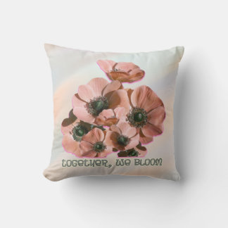 pink floral art cushion
