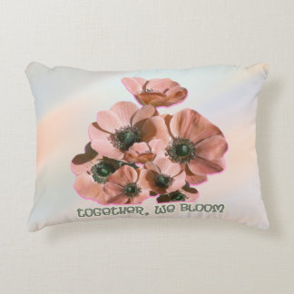 pink floral art decorative cushion
