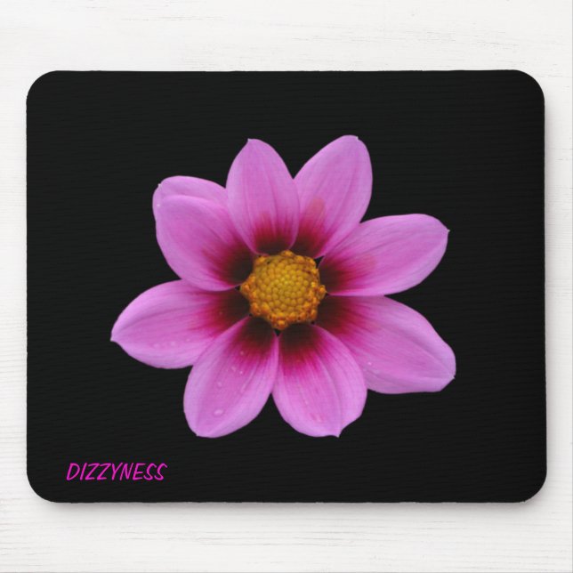 Pink Floral Art Mouse Pad (Front)