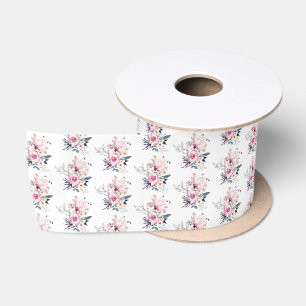 Pink Floral Baby in Bloom Baby Shower Satin Ribbon