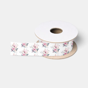 Pink Floral Baby in Bloom Baby Shower Satin Ribbon