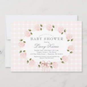 Pink Floral Baby Shower Invitation, Invitation