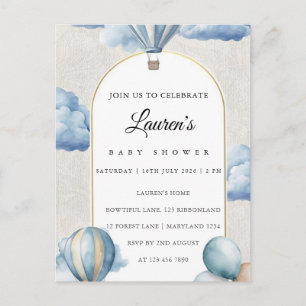 Pink Floral Baby Shower Invitation Poster Postcard