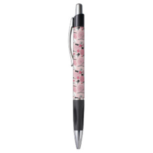 Pink Floral Beauty Products Pattern