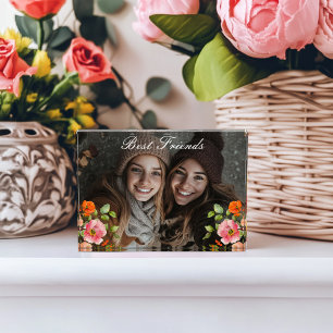 Pink Floral Best Friends Photo Block