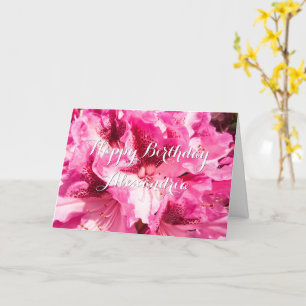 Pink Floral Bliss - Personalised Birthday Card