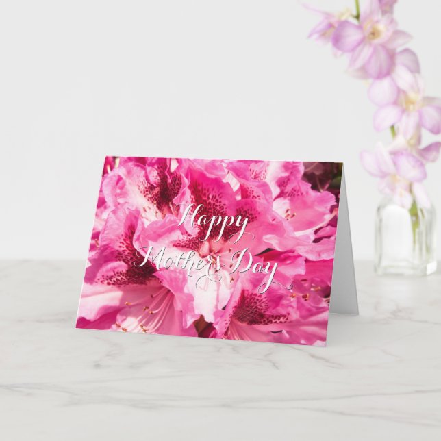 Pink Floral Bliss - Personalised Mother's Day Card (Orchid)