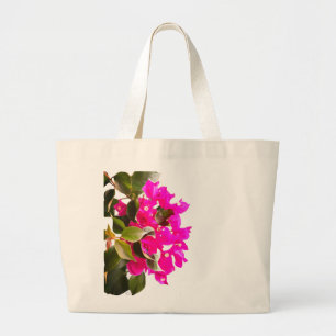 Pink Floral Bloom Large Tote Bag
