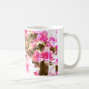 Pink Floral Bloom Pattern – Soft Botanical Design Coffee Mug