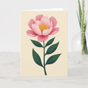 Pink Floral Blossom Art Card