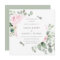 Pink Floral Botanical Square Wedding Invitation