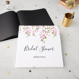 PINK FLORAL BOTANICAL WEDDING BRIDAL SHOWER GUEST BOOK